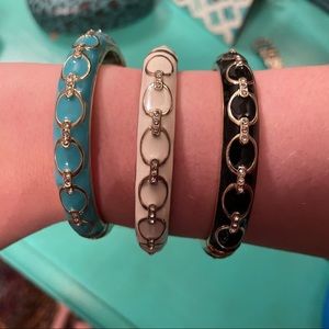 Set of 3 Spring Clasp Bangle Bracelets